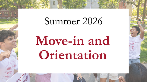 Summer 2026 Move-in and Orientation