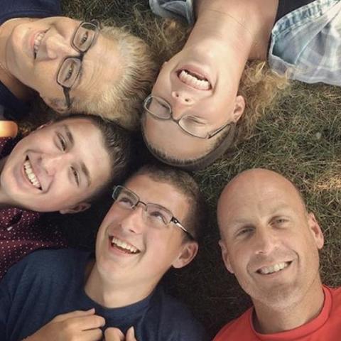 Student with family